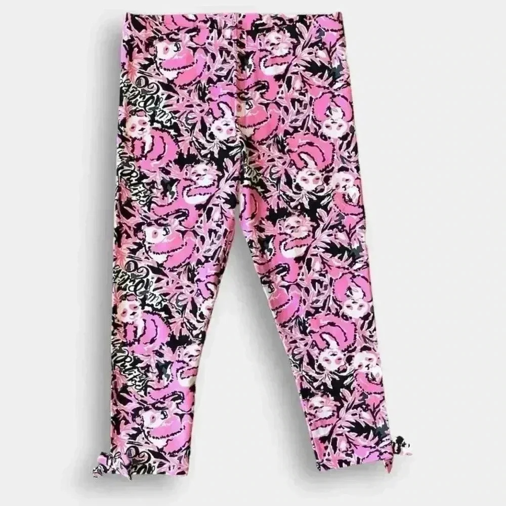 NWT Lilly Pulitzer Hangin with my Boo Luxletic Leggings Size Large Girls - Picture 3 of 13